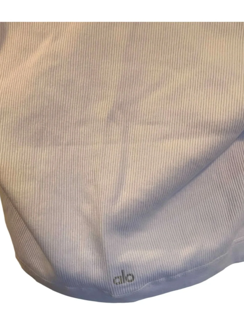 NWT Alo Yoga Serene Short Sleeve Top WHITE Size: Large